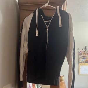 Armani Exchange Navy and White Logo Hoodie